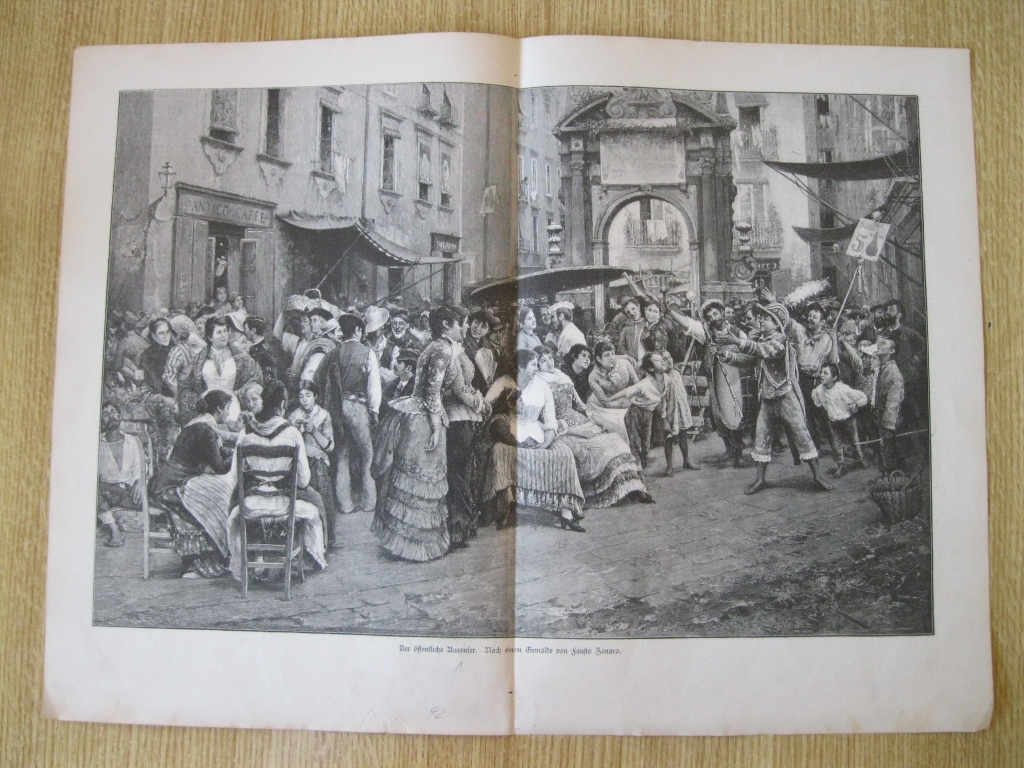 Actuación en la calle, 1892